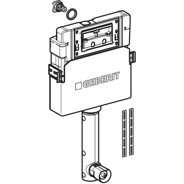 Geberit Alpha gömme rezervuar 12 cm, 6 / 3 litre, montaj yüksekliği 109 cm