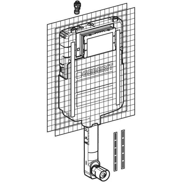 Geberit Sigma gömme rezervuar 8 cm, 6 / 3 litre