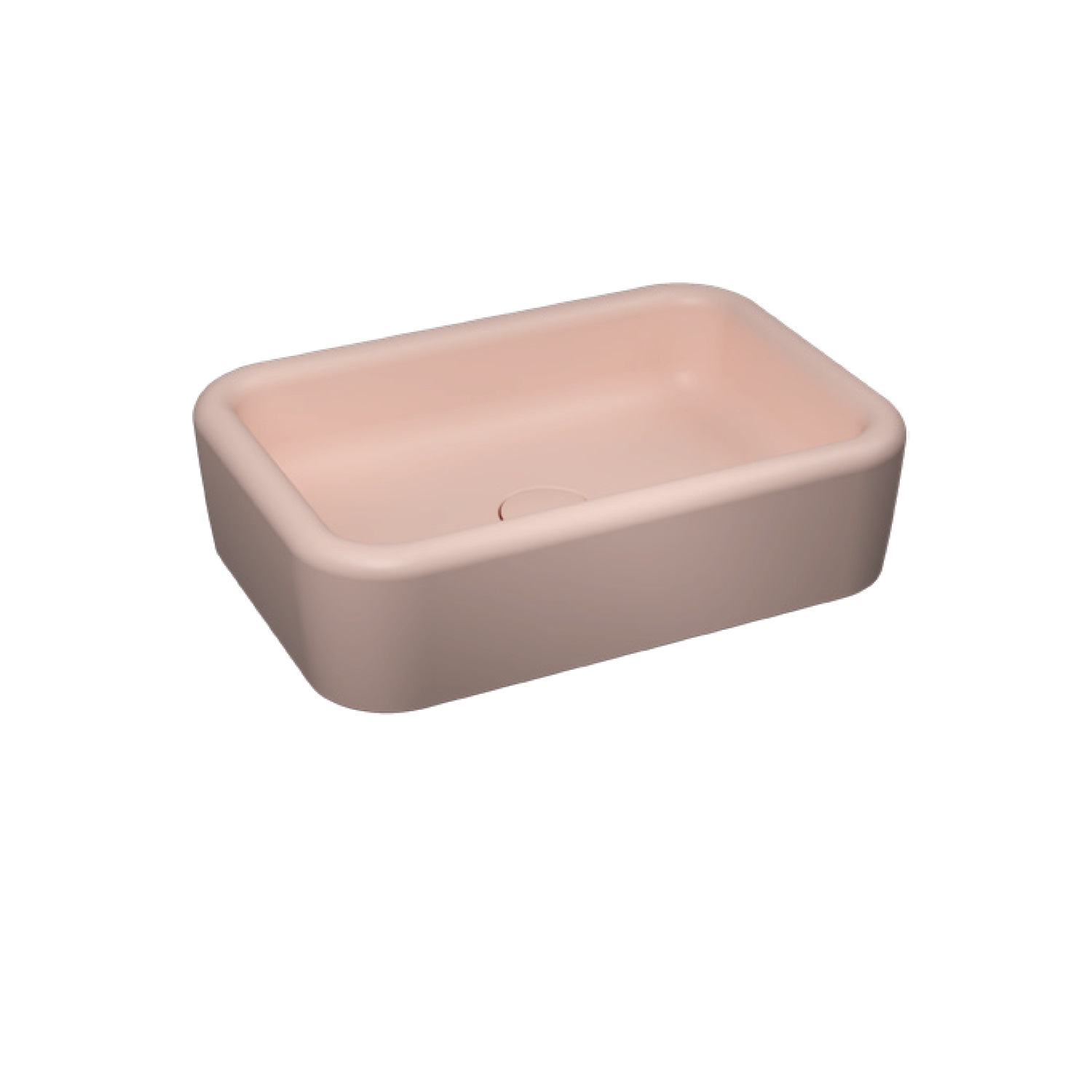 Curvo Tezgah Üstü Lavabo 60 cm Somon